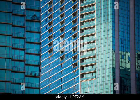 Detail view of apartments in the Ala Moana area. Stock Photo