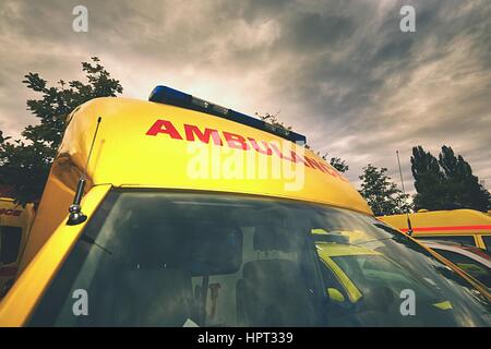Ambulance car of the emergency medical service Stock Photo