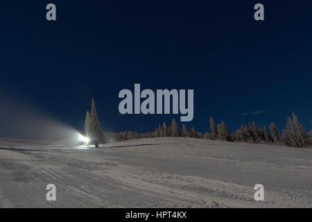 Ski slope in Poiana Brasov Stock Photo