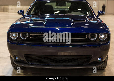 Chicago, IL, USA. 8th Feb, 2017. Front view of the Dodge Challenger at the Chicago Auto show at McCormick Place Convention Center in Chicago, IL. Tuesday February 8th. Credit: Gary E Duncan Sr/ZUMA Wire/Alamy Live News Stock Photo