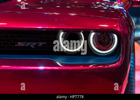Chicago, IL, USA. 8th Feb, 2017. Dodge Challenger SRT at the Chicago Auto Show at McCormick Place Convention Center in Chicago, Illinois. Tuesday February 8th. Credit: Gary E Duncan Sr/ZUMA Wire/Alamy Live News Stock Photo
