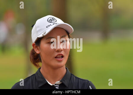 Chonburi, Thailand. 25th Feb, 2017. CHONBURI - FEBRUARY 25 : Xi Yu Lin of China in Honda LPGA Thailand 2017 at Siam Country Club, Pattaya Old Course on February 25, 2017 in Chonburi, Thailand. Credit: Chatchai Somwat/Alamy Live News Stock Photo
