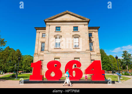 Historic government building Province House of 1847, Charlottetown, capital of the province of Prince Edward Island, Canada Stock Photo