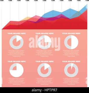Business infographics with pie chart and bar graph. Editable ...