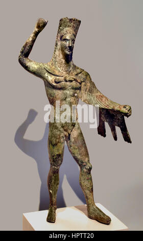 Etruscan, Red, Figured, Stamnos , Journey, to the Underworld, clay, 300 BC, Bomarzo, Italy , Stock Photo