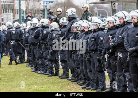 German riot police unit during a demonstration in Dortmund, Germany ...