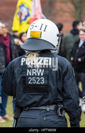 German riot police unit during a demonstration in Dortmund, Germany ...