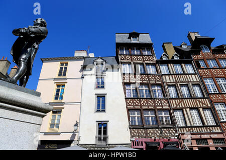 Rennes (Brittany, north-western France): 'place du Champ-Jacquet' square Stock Photo