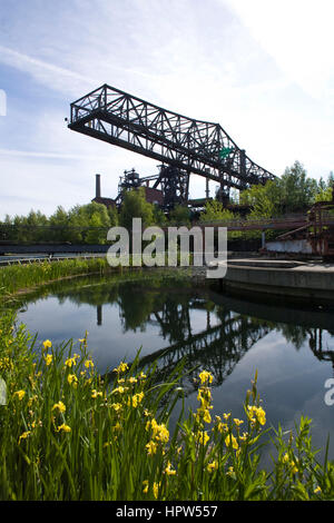 Europe, Germany, Duisburg, the Duisburg-Nord Country Park, former Thyssen blast furnace works in the district Meiderich. Stock Photo