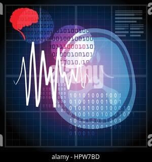 Illustration for Brain Medical Analysis Stock Vector
