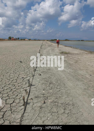 old salt pans near Lefkimmi, Corfu, Greece Stock Photo