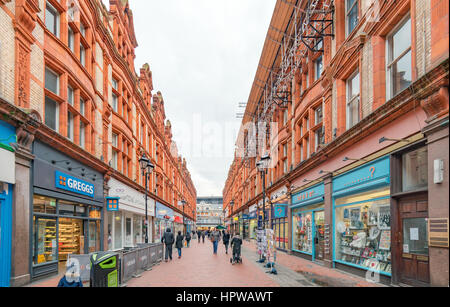 Shops in Reading's town centre, UK. Stock Photo