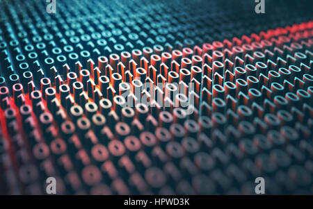 Binary code, illustration. Stock Photo