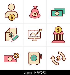 Icons Style Icons Style  Finance icon set,vector Stock Vector