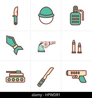 Icons Style Icons Style  military icons Stock Vector