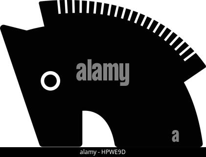 Trojan horse symbol icon black Stock Vector