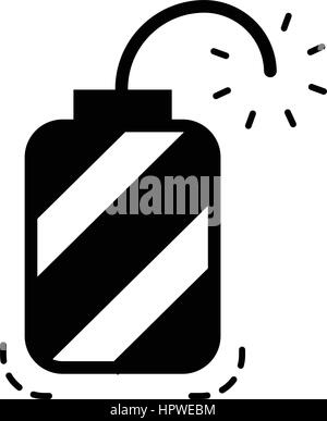 Grenade icon black color vector I flat style simple image outline Stock ...