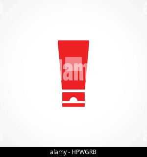 Cream tube icon on white background Stock Vector