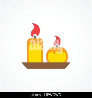 Candle icon on white background Stock Vector