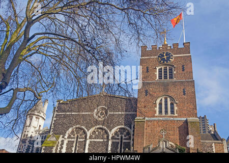 London, Smithfield   The west end of St Bartholomew-the-Great, West Smithfield Stock Photo