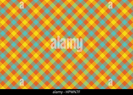 Color check diagonal fabric texture background seamless pattern. Vector illustration. EPS 10. Stock Vector
