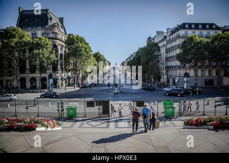 View of National Assembly in Paris, From Rue Royal Stock Photo