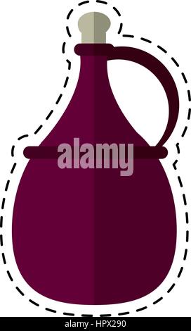 cartoon wine carafe cork icon Stock Vector