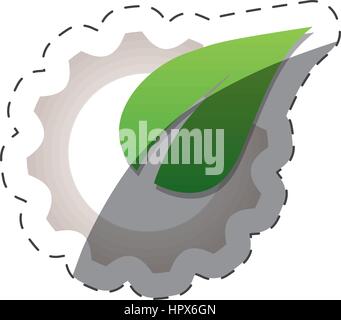 environment leave gear design Stock Vector