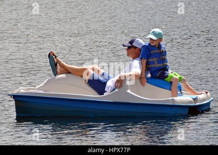 Paddle Boaters Stock Photo