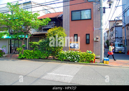 A Street View in Nezu Bunkyo-ku Tokyo Japan Stock Photo