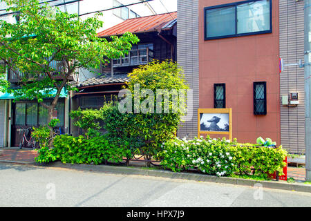 A Street View in Nezu Bunkyo-ku Tokyo Japan Stock Photo