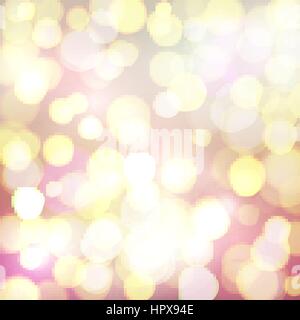 Abstract background with colorful defocused bokeh circles. Lights of big city. Celebrating glowing backdrop. Bright vector illustration. Stock Vector