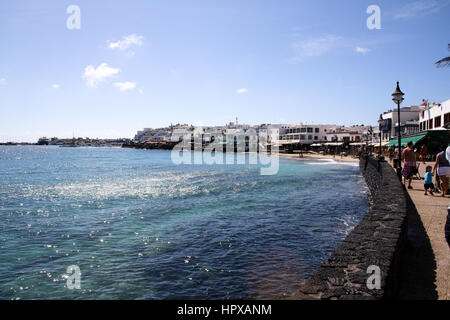 September 18th, 2012, Playa Blanca, Lanzarote, Spain - southernmost town of the Spanish island of Lanzarote, part of the municipality of Yaiza. Stock Photo