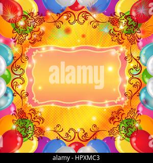 Holiday background with balloons Stock Vector