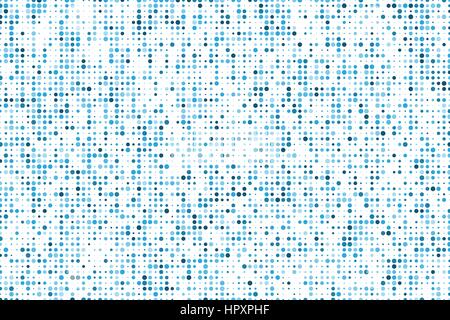 Blue halftone dotted pattern as a background. Grunge halftone dots vector texture for your design Stock Vector