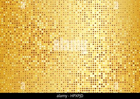Abstract golden halftone dotted pattern as a background for your design Stock Vector