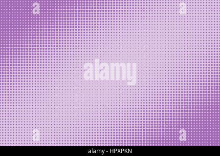 Halftone dotted pattern as a background. Comics pop art style purple dots vector texture for your design Stock Vector