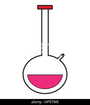 Distilling flask icon vector isolated in white background. Stock Vector