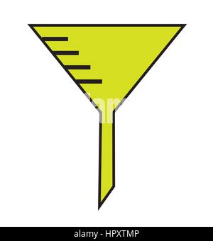 Funnel icon vector isolated in white background. Stock Vector