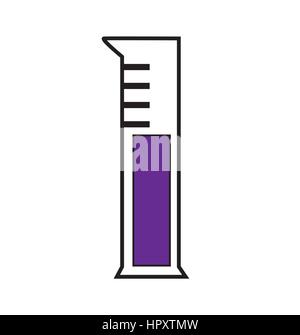 Graduated cylinder icon vector isolated in white background. Stock Vector