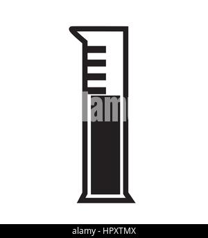 Graduated cylinder icon vector isolated in white background. Stock Vector