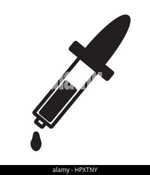 Pipette icon vector isolated white background. Stock Vector
