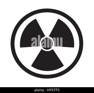 Radiation sign icon vector isolated white background. Stock Vector