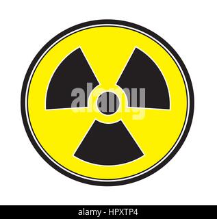 Radiation sign icon vector isolated white background. Stock Vector