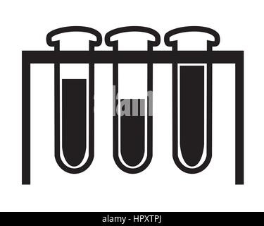 Test tubes icon vector isolated white background. Stock Vector