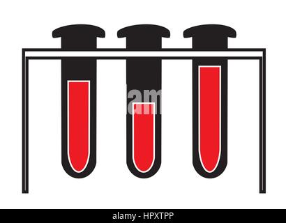 Test tubes icon vector isolated white background. Stock Vector