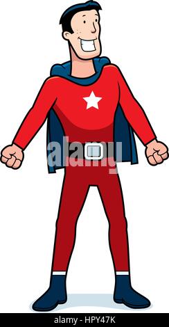 A cartoon superhero sidekick in a red costume. Stock Vector
