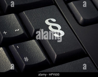 Return key of a black keyboard with the shape of a paragraph symbol imprinted .(series) Stock Photo