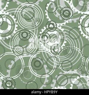 Seamless pattern. Springs gear wheels vector background. Engine service repair wallpaper. Stock Vector