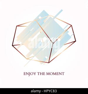 Geometric poster. Styles of Art Deco and Memphis. Stock Vector